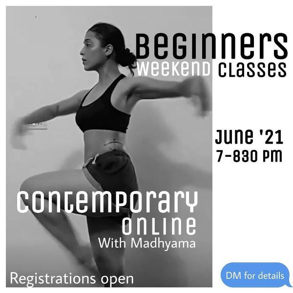 Poster for contemporary dance class by Madhyama Segal