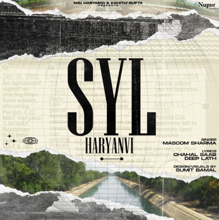 Poster of Masoom Sharma's Haryanvi song "SYL Haryanvi"