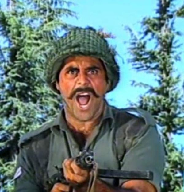 Puneet Issar in a still from the television serial 'Param Veer Chakra' (1988)