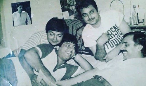 Rakesh Bedi with David Dhawan during his initial days in theatre