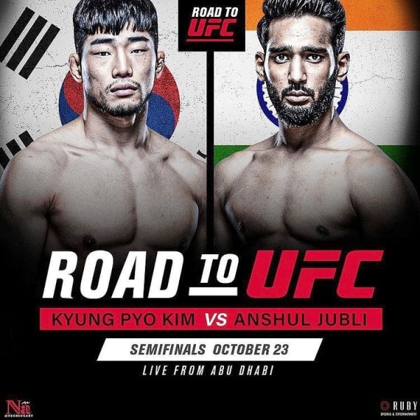 Road to UFC's semi-final match poster