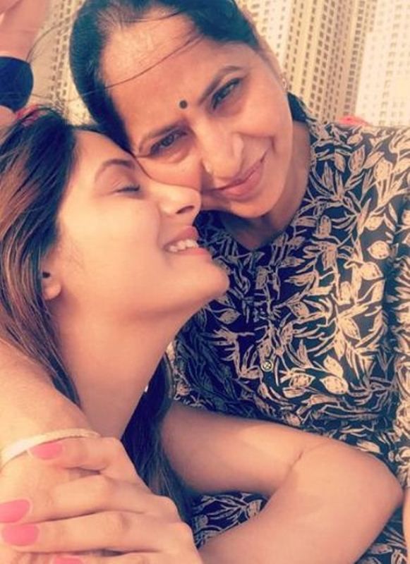 Roopam Sharma with her mother