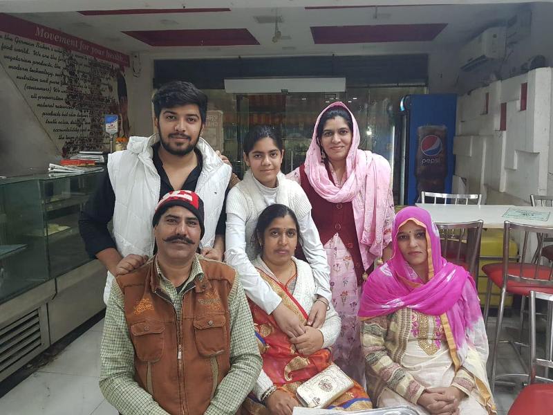 Sahil Gahlot with his family