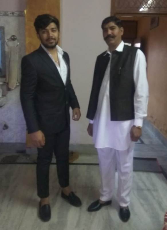 Sahil Gahlot with his father, Virender Singh
