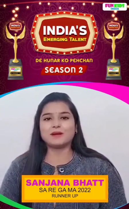 Sanjana as a judge on India's Emerging Talent Season 2