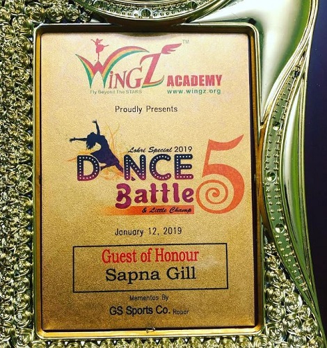 Sapna Gill invited as a guest of honour