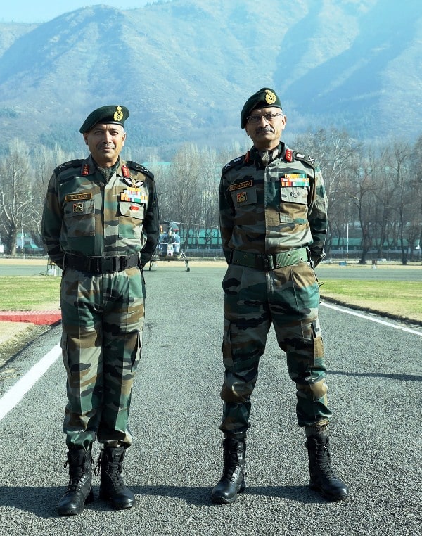 Suchindra Kumar with Lt Gen B. S. Raju