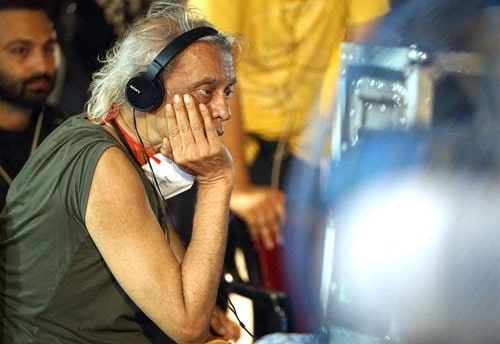 Sudhir Mishra on the sets of a film