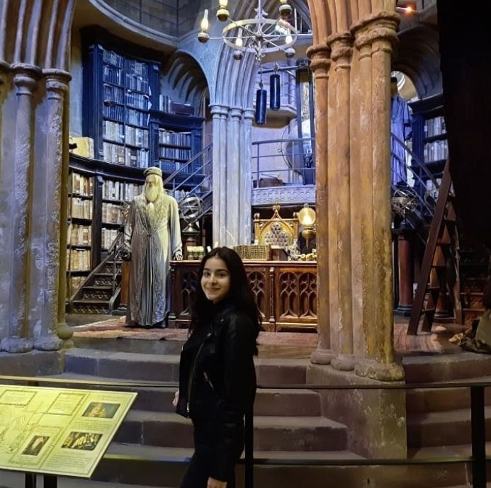Suhani discovering Harry Potter Studion in London