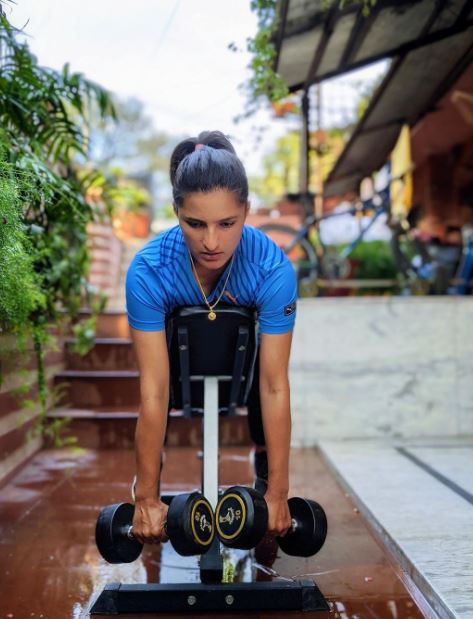 Sushma Verma during her workout session