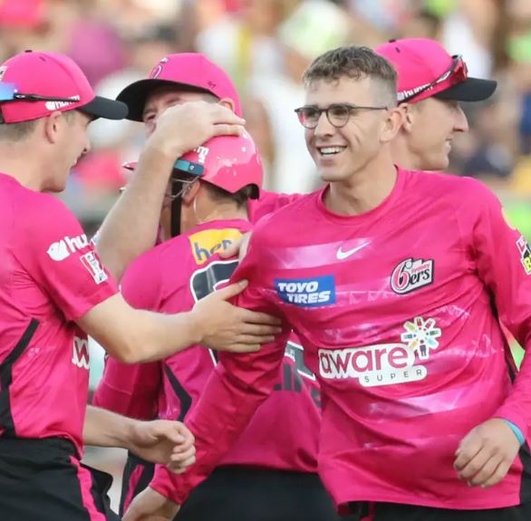 Todd Murphy during a match for Sydney Sixers