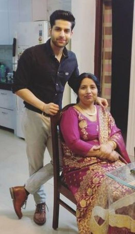 Tushar Dhembla with his mother