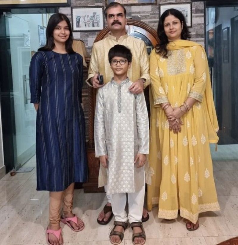 Vikas Vaibhav with his family