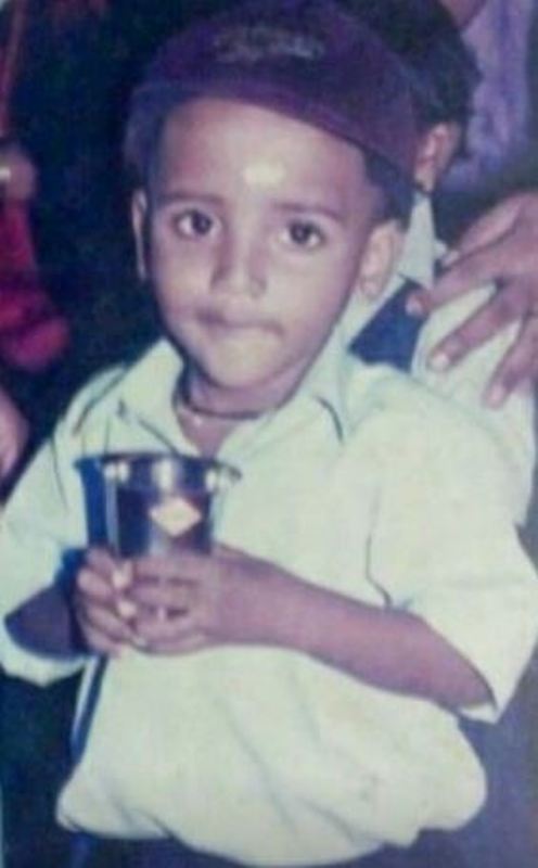 A childhood picture of Vishnu Joshi