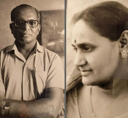 A collage of Ashish Vidyarthi's parents
