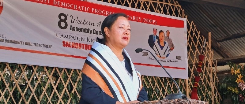 A photo of Salhoutuonuo Kruse taken during her election campaigning
