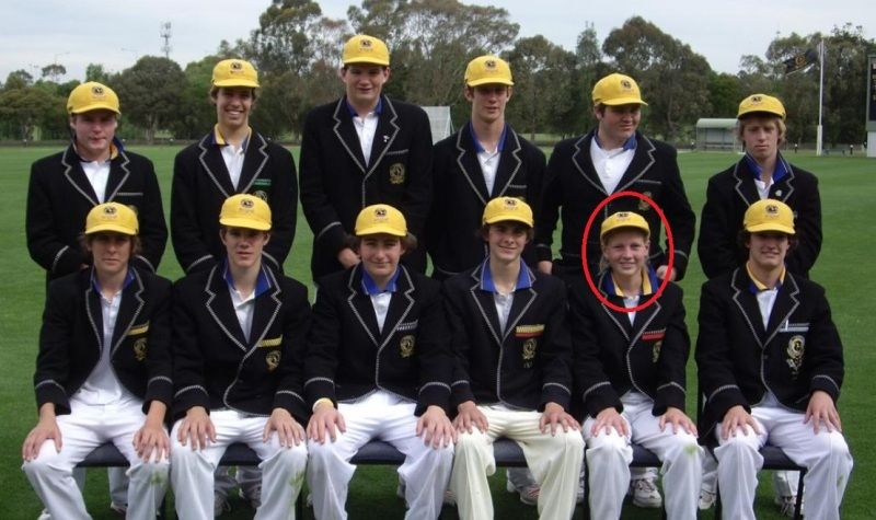 A photo of school's XI team for the Associated Public Schools Competition