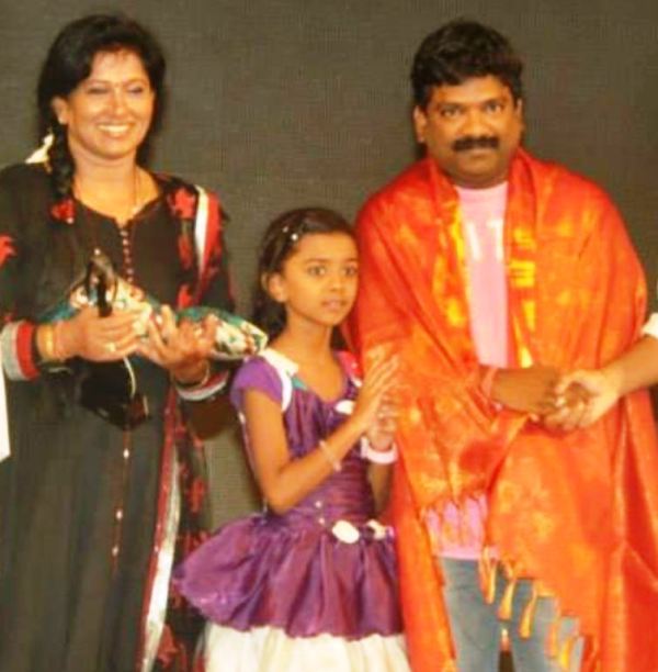 Chandrabose with his wife, Suchitra, and daughter