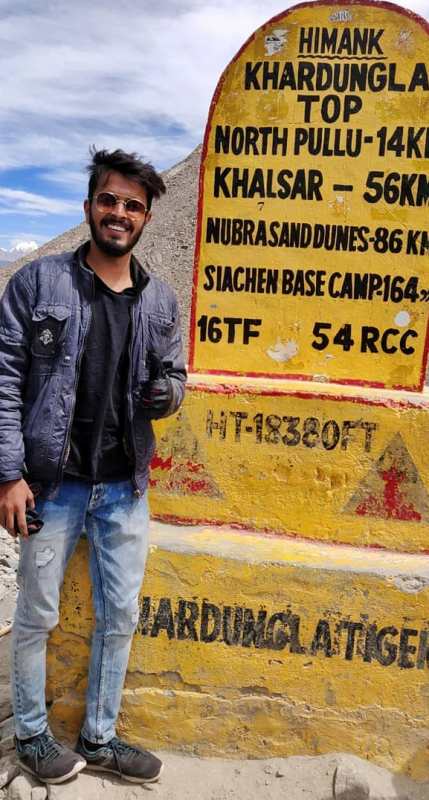 A picture of Pratish Mehta in Khardungla