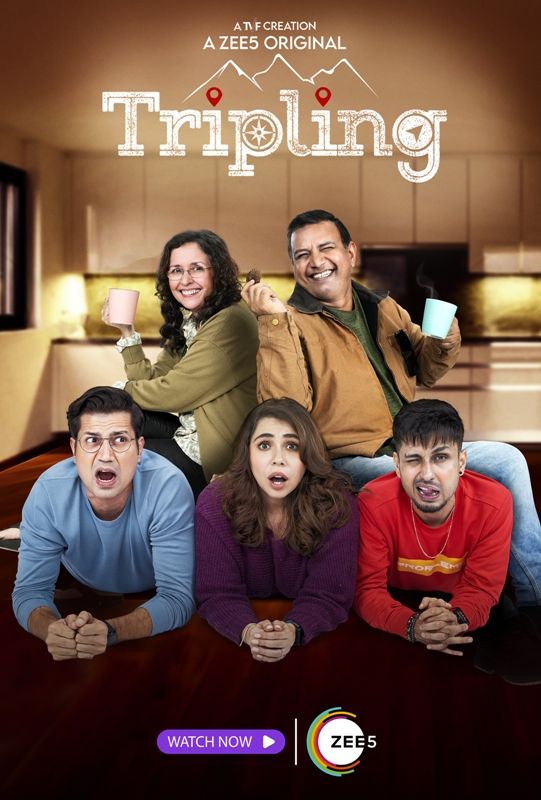 A poster of the web series TVF's mini-series Trippling