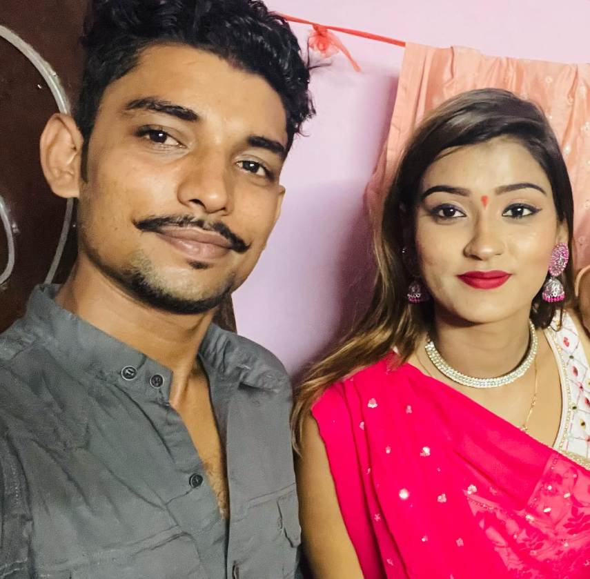 Akanksha Dubey with her brother