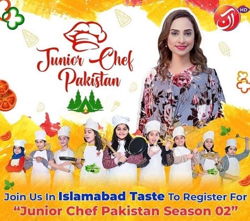 Ammara Noman as a judge in Junior Chef Pakistan 2