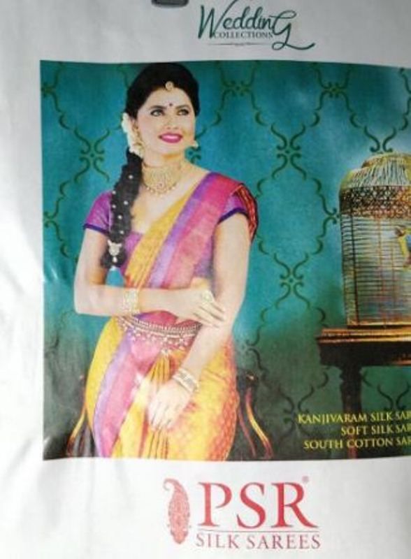 Anicka in an advertisement for 'PSR Silk Sarees'