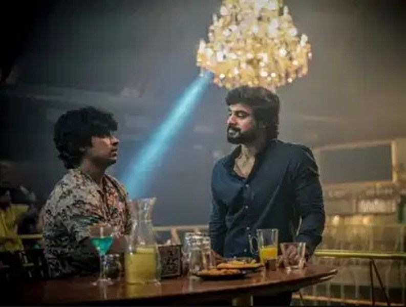 Arjun Radhakrishnan as Shyam (right) in a still from the film Dear Friend (2022)