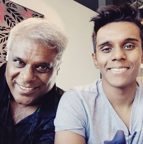 Ashish Vidyarthi with his son