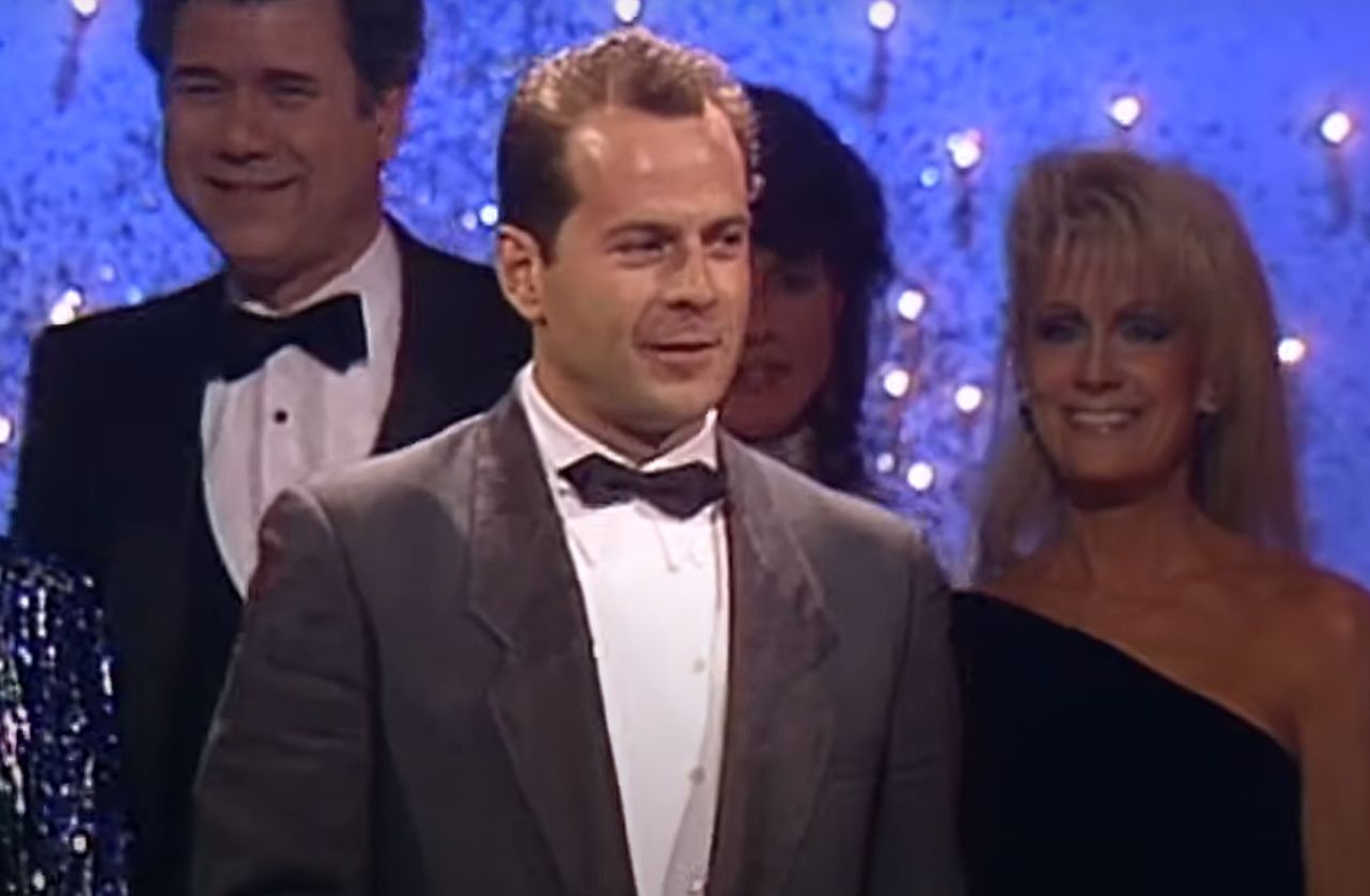 Bruce Willis during the Golden Globe Awards