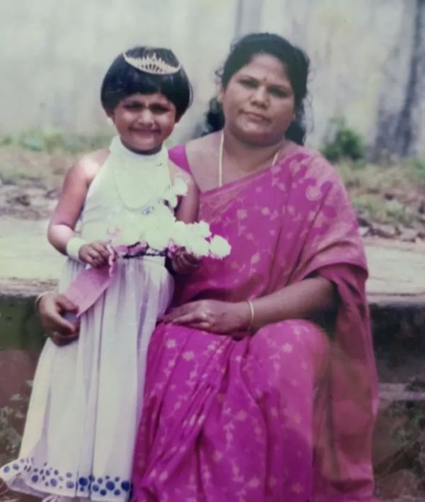 Childhood picture of Arya Parvathy