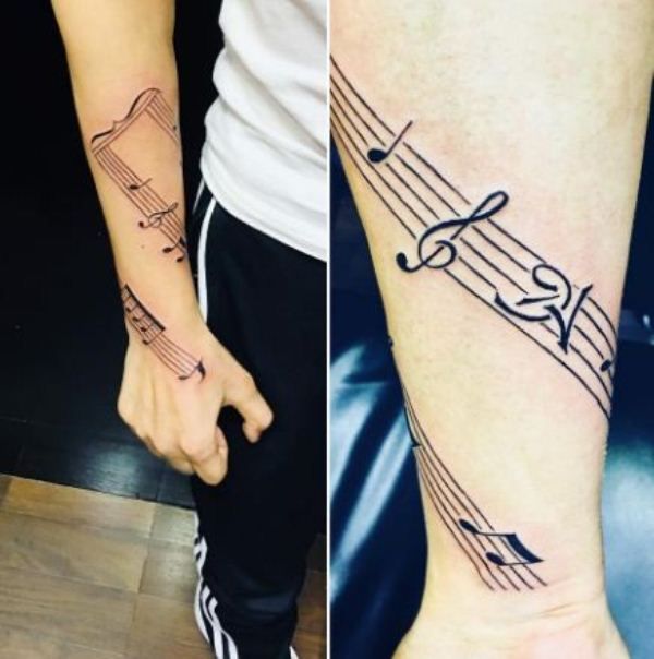 Danish Alfaaz's tattoo on his left arm