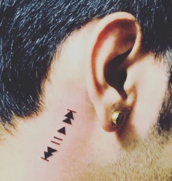 Danish's tattoo behind his ear