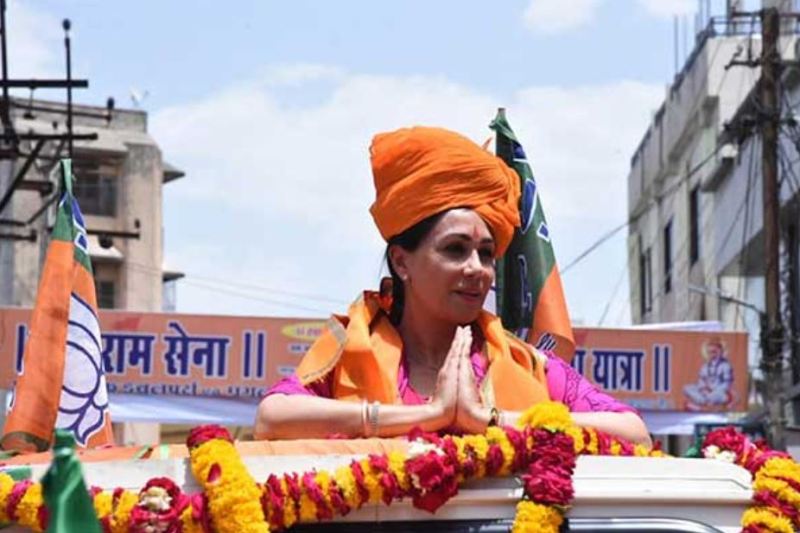 Diya Kumari campaigning for Bharatiya Janata Party (BJP)