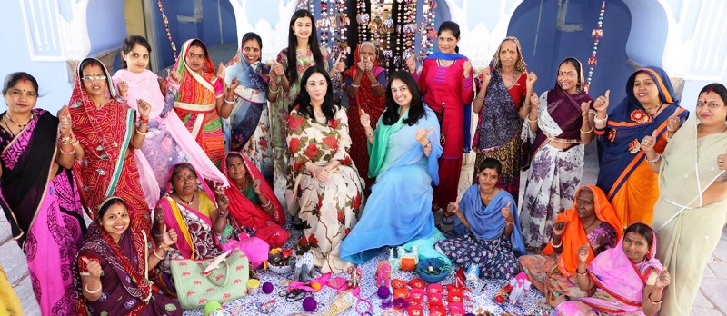 Diya Kumari hosting training session for rural women for stitching and handicrafts under Princess Diya Kumari Foundation (PDKF)
