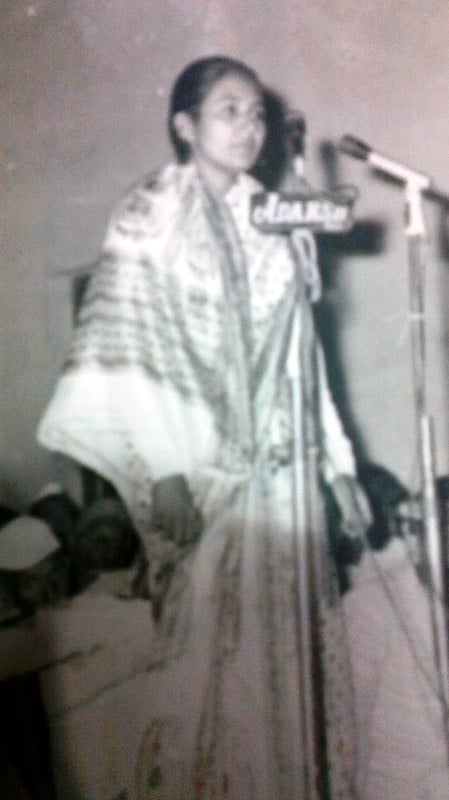 Gulab Devi addressing a rally in Uttar Pradesh
