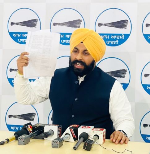 Harjot Singh Bains during a press conference