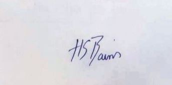 Harjot Singh Bains signature
