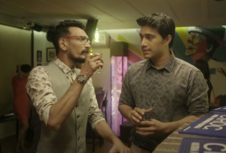 Harman Singha (right) as Sam in a still from the web series A.I.SHA