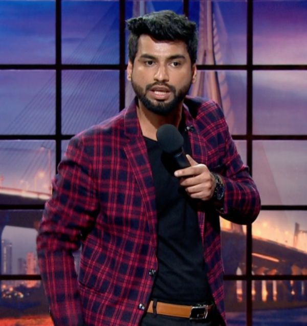 Harsh Gujral in a still from his debut television comedy show Good Night India (2022) on Sony SAB
