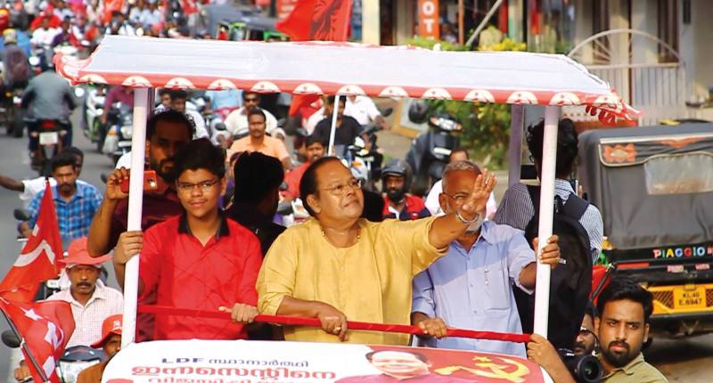 Innocent during a political rally before the 2019 Lok Sabha Elections