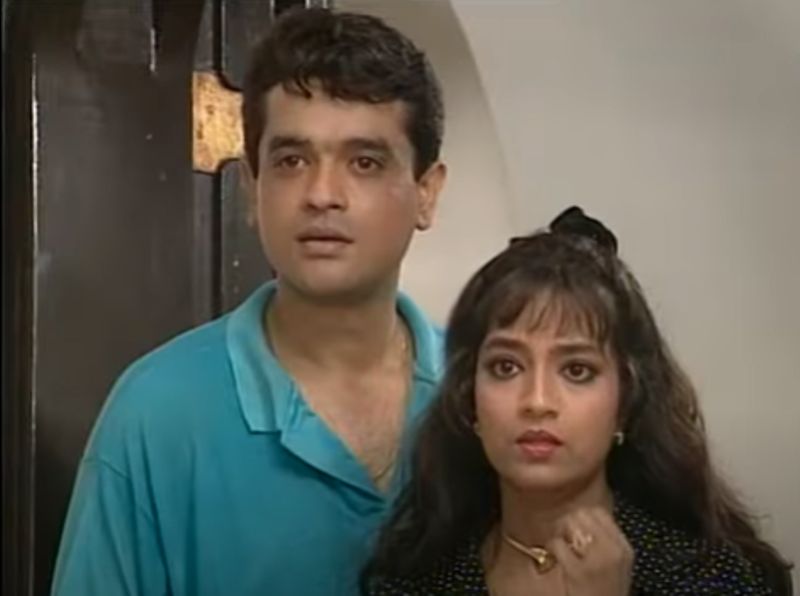 Jatin Sial in a still from the crime drama series Tehkikaat (1994) on DD National