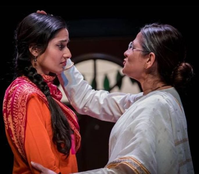 Kaveri Seth (left) in a still from the play 'Kanyadaan'