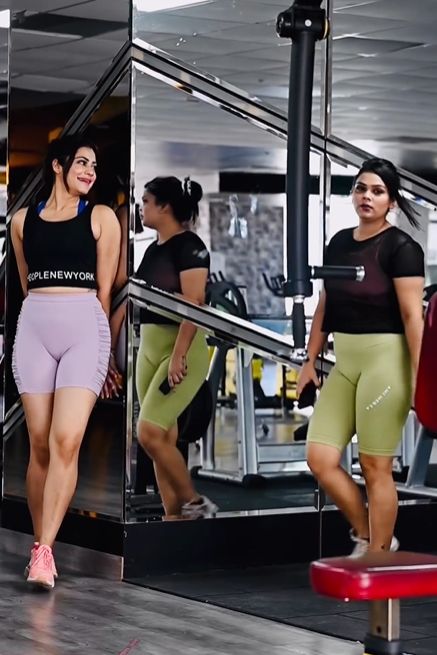 Kritika and Payal in the gym