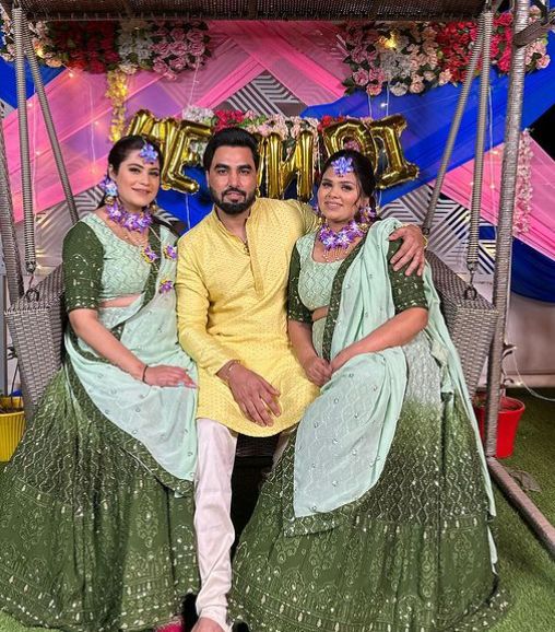 Kritika with her husband and his wife Payal