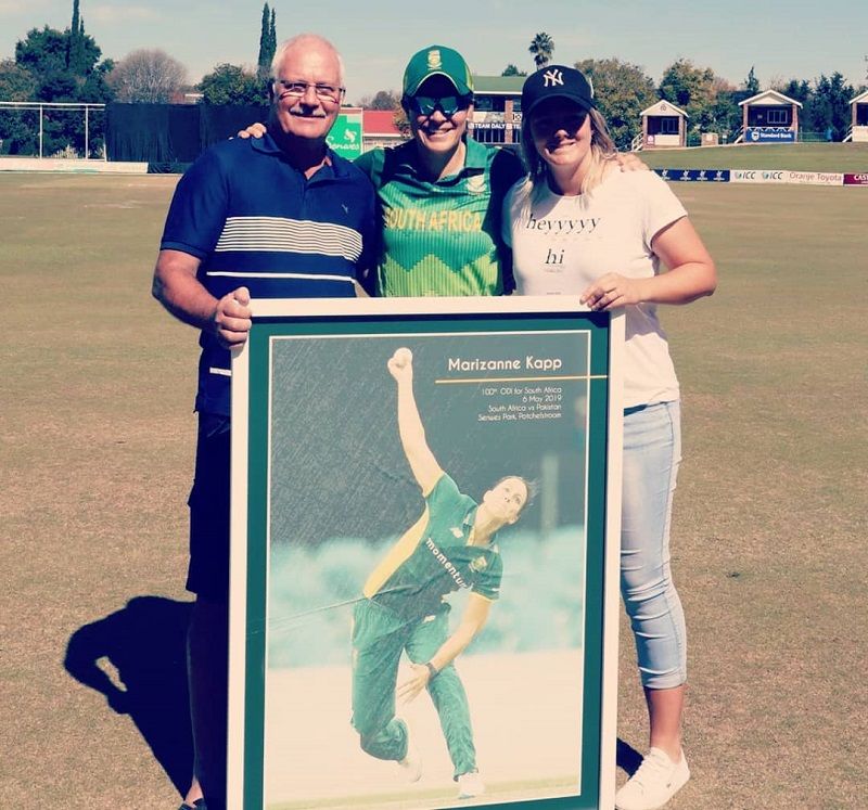 Marizanne Kapp becoming player of the match in the 100th WODI match against Pakistan