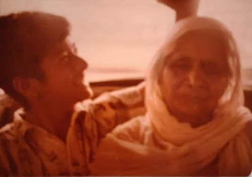 Peepal Baba's childhood picture with his grandmother
