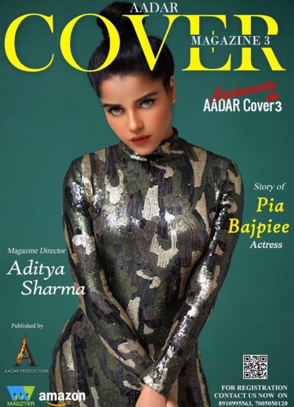 Pia Bajpiee featured on the cover of AADAR Cover Magazine