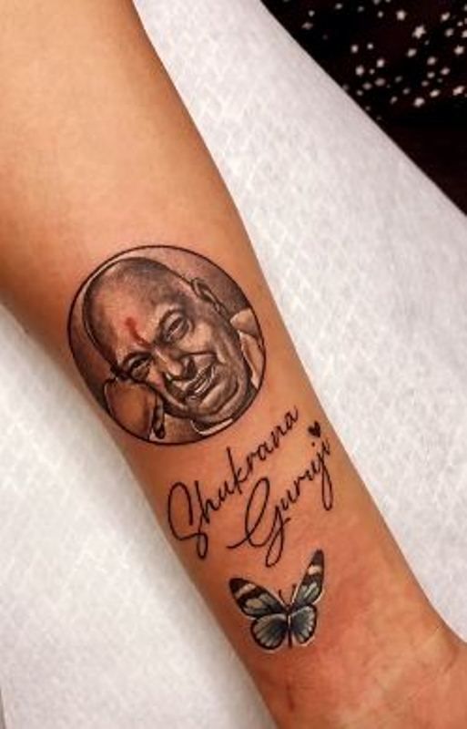 Saanvi Malu's tattoo on her right forearm