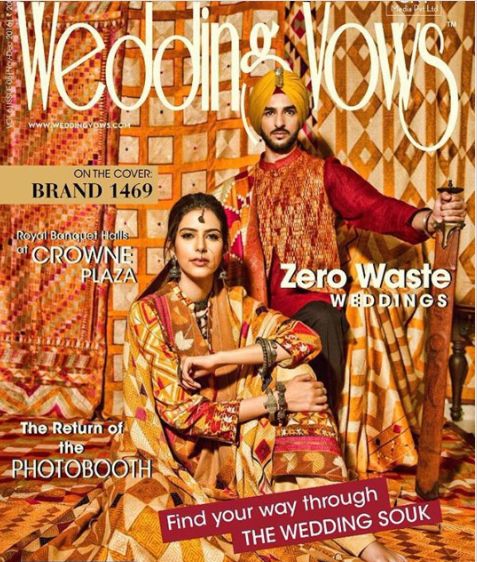 Saloni Khanna on the cover of Wedding Vows magazine